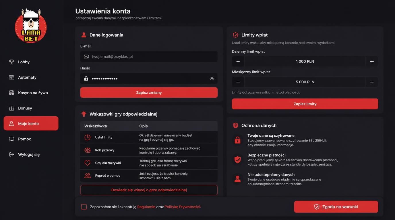 Bezpieczna rejestracja z silnym hasłem i ustawieniami bezpieczeństwa